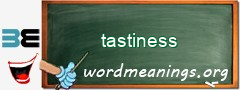 WordMeaning blackboard for tastiness